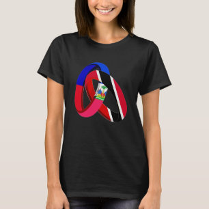 Camiseta Haiti Flag Trinidad e Tobago Grown Ring Casamento