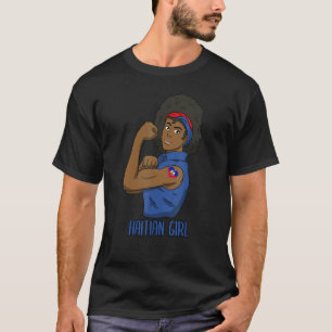 Camiseta Haiti Haihaitiano Sinalizador de Amor Garota Orgul