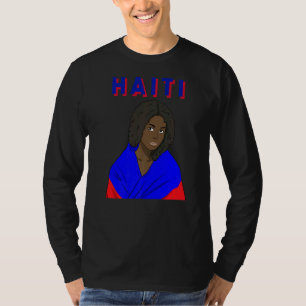Camiseta Haiti Haihaitiano Sinalizador de Amor Garota Orgul