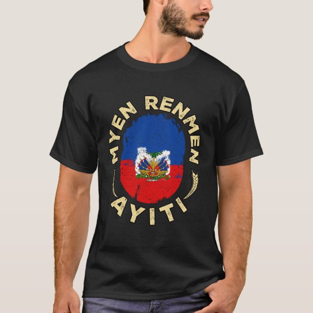 Camiseta Haiti Haitian Flag Day Proud Strong Ayiti Pride  1 (Frente)