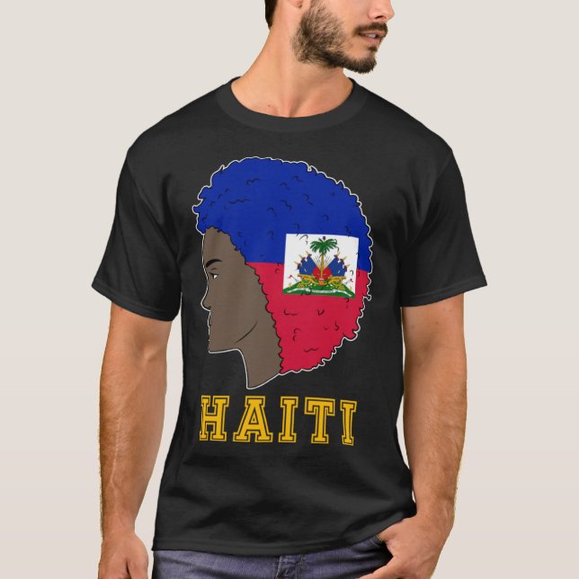 Camiseta Haiti Haitian Flag Day Proud Woman Ayiti Girl (Frente)