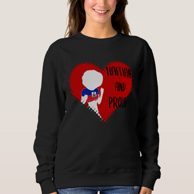 Camiseta Haiti Haitian Love Flag Proud Woman Princess Crown (Frente)