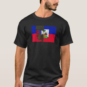 Camiseta Haiti Haitiano Bandeira do Amor Orgulhosa Garota P