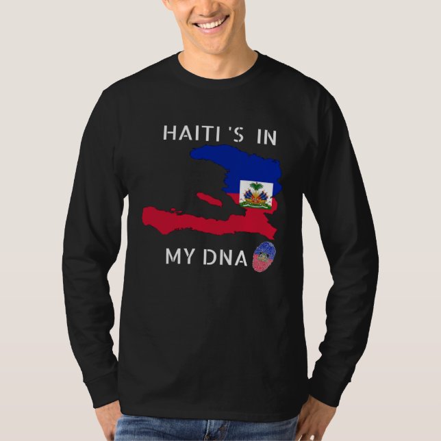 Camiseta Haiti Is In My DNA Haitian flag day Pride Haiti (Frente)