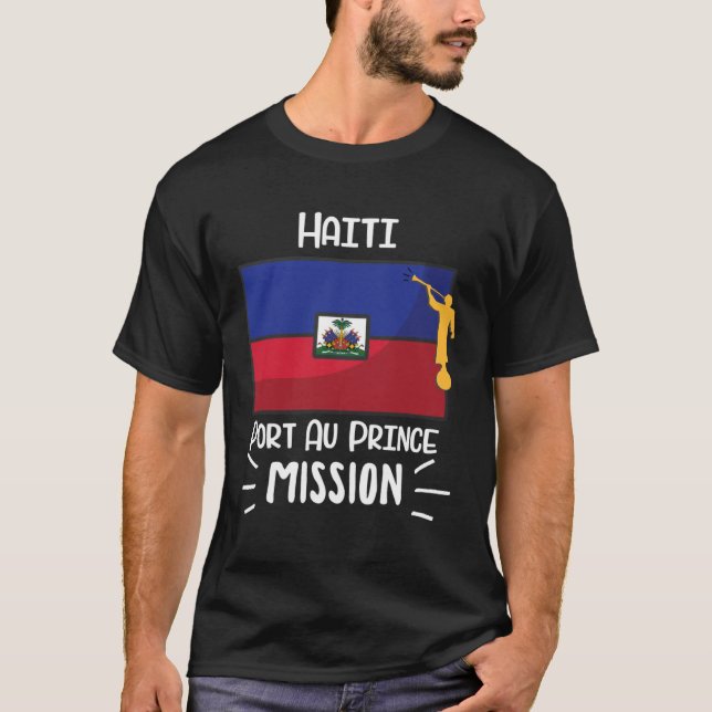 Camiseta Haiti Por au Prince Mormon LDS Mission Missionary (Frente)