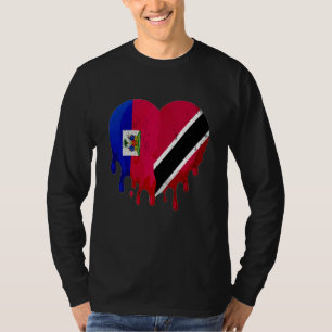 Camiseta Haiti Trinidad & Tobago Bandeira Coração Patriot C