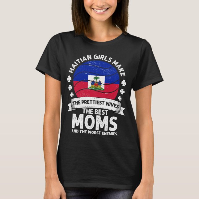 Camiseta Haitian Mãe Mama Haitian American (Frente)