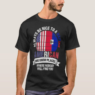Camiseta Haitiano Americano Sabemos Lugares Onde O País Asp