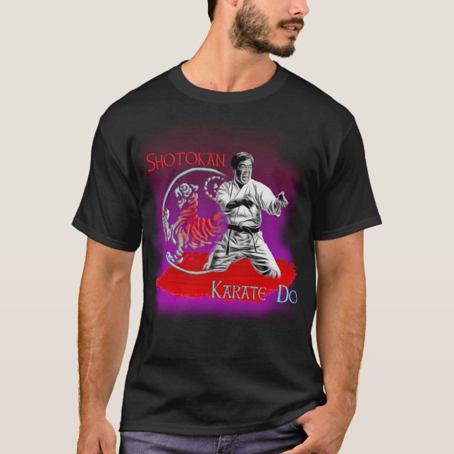 Camiseta Hajime Shotokan Karate Kumite Artes Marciais T-Shi (Frente)