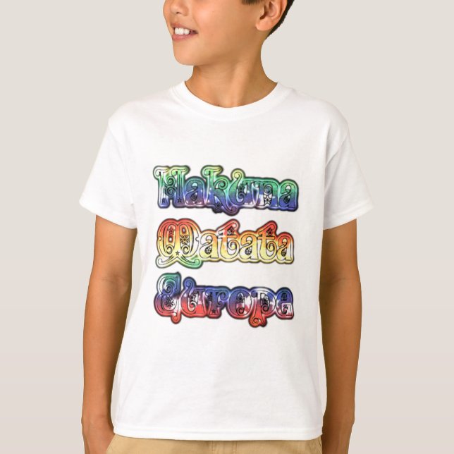 Camiseta Hakuna Matata Europe Art Impressão/Graphic (Frente)