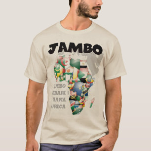 Camiseta Hakuna Matata Jambo Habari Mama África Bandeira