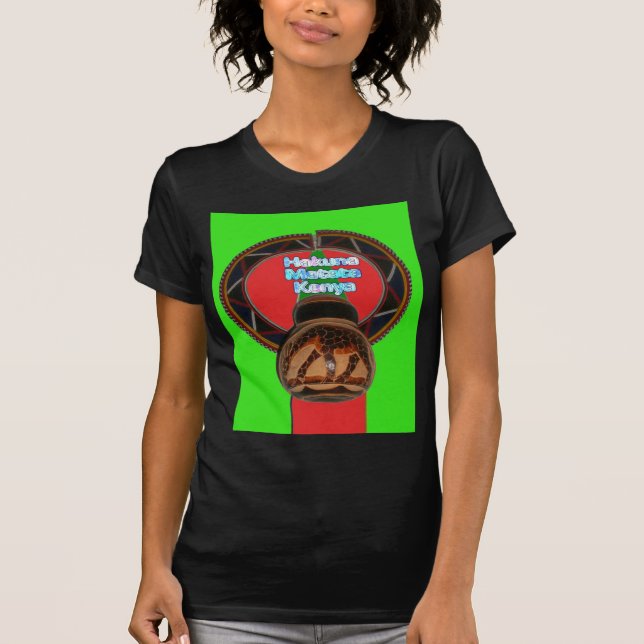 Camiseta Hakuna Matata Kenya Art Impressão (Frente)