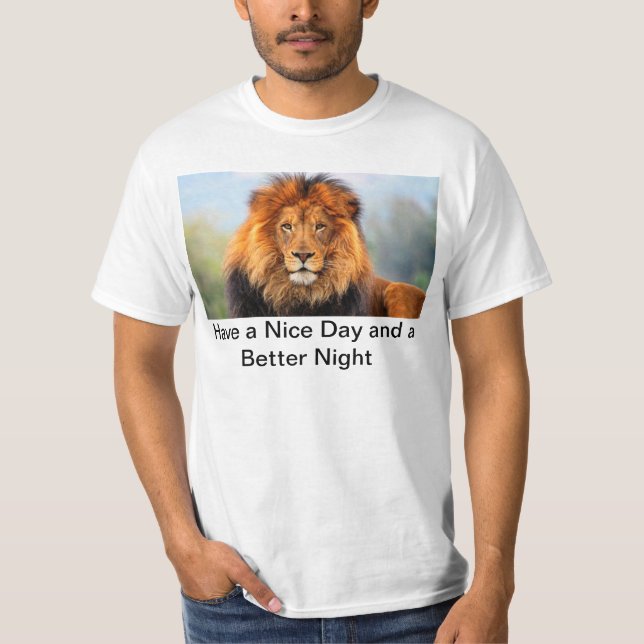 Camiseta Hakuna Matata Lion Cabeça de Leão Tem Uma Boa Cami (Frente)