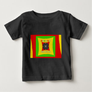 Camiseta Hakuna Matata Rasta Cor Vermelha Ouro Verde