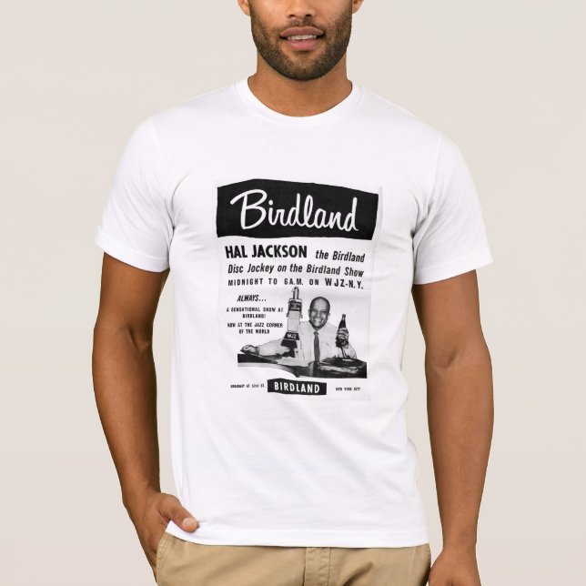 Camiseta Hal Jackson em Birdland B'way na 52nd (o que) (Frente)
