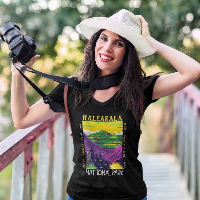 Camiseta Haleakala National Park Hawaii Afetou Vintage (Criador carregado)