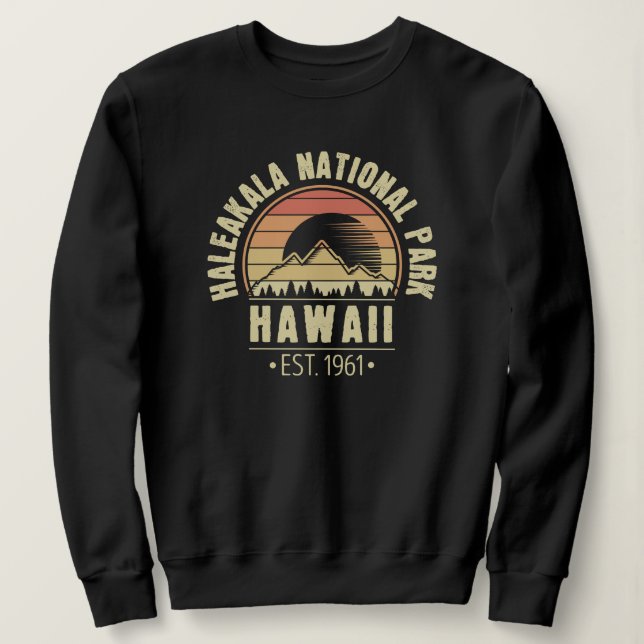 Camiseta Haleakala National Park Hawaii Retro (Frente do Design)