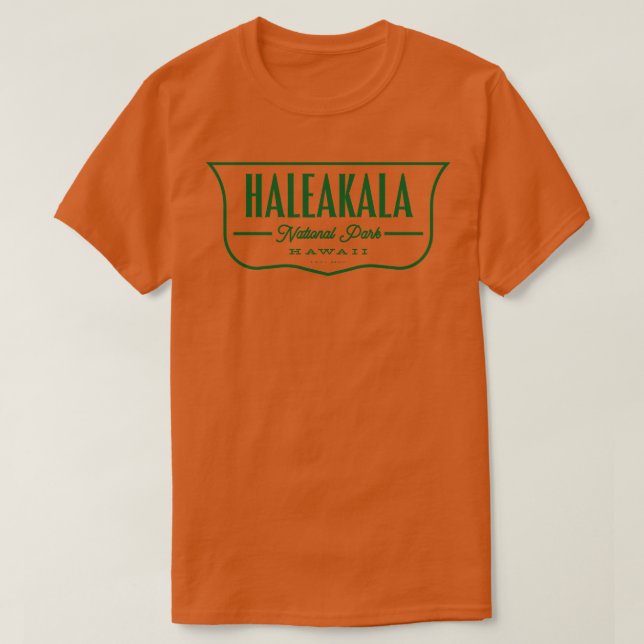 Camiseta Haleakala National Park Shield Green (Frente do Design)