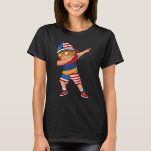 Camiseta Half American Boy Kid Armenian Flag P
