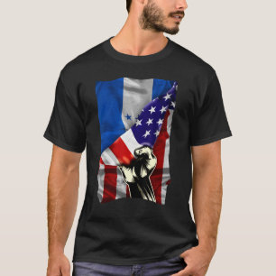 Camiseta Half American Flag Hondurdurduran ROOTS USA Flag H