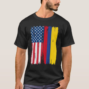 Camiseta Half american Flag Roots USA Colombia