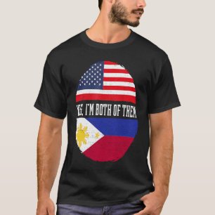Camiseta Half American Half Filipino EUA Flag Filipinas H