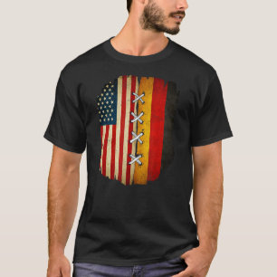 Camiseta Half American Half German USA Flag Germany