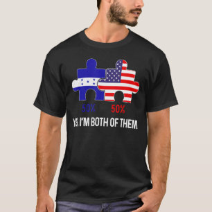 Camiseta Half American Half Hondurduran Flag Combinou Hondu