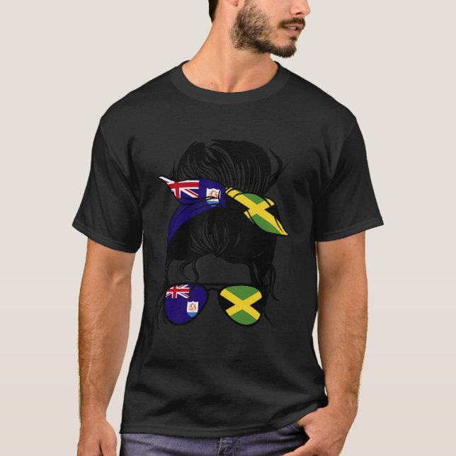 Camiseta Half Anguillian Half Jamaican Mix Anguilla E Jam (Frente)