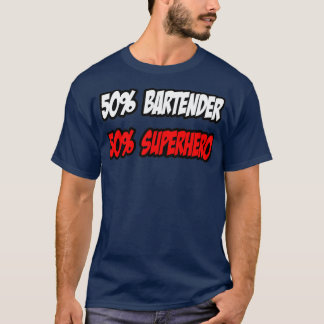 Camiseta Half Bartender Half Super-Herói