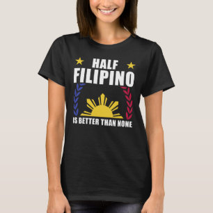 Camiseta Half Filipino Americano Filipinas Pinoy Pinay