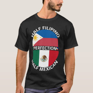 Camiseta Half Filipino Half Mexicano Bandeira do México