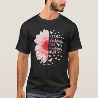 Camiseta Half Flower Women Christian Bible Verse Faith God 