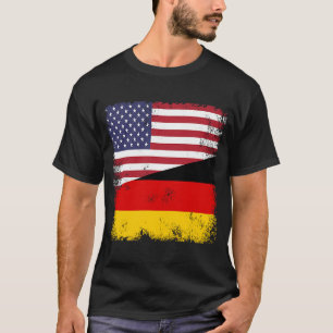 Camiseta Half German Flag Vintage Alemanha EUA