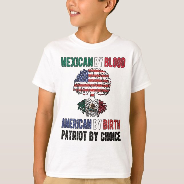 Camiseta Half Mexican Half American Flag Mexico USA (Frente)