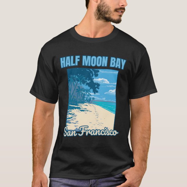 Camiseta Half Moon Bay � a Joia Costeira � Austrália (Frente)