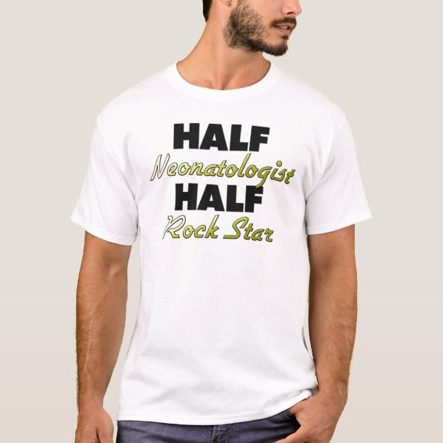 Camiseta Half Neonatologista Half Rock Star (Frente)
