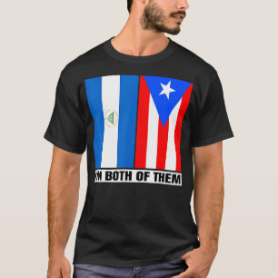 Camiseta Half Nicarágua Half Puerto Rican DNA Nicarágua Ro