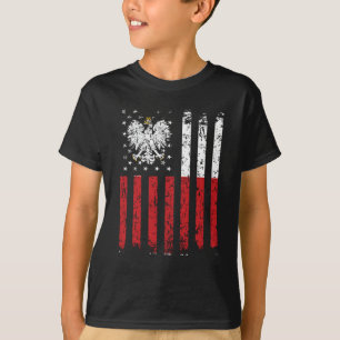 Camiseta Half Polish Half American Flag Poland USA