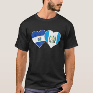Camiseta Half Salvadorian Half Guatemala Flag El Salvador