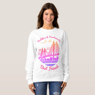 Camiseta Halifax e Dartmouth Nova Escócia melhores amigos