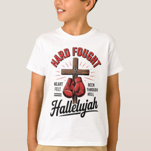 Camiseta Hallelujah Lutado Boxe Cristão Cruz Stre
