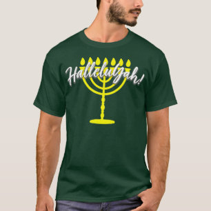 Camiseta HalleluYah Hebrew Menorah Torah YHWH