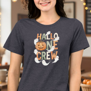 Camiseta Hallo-one Crew 1º Aniversário Fantasma Abóbora Fam