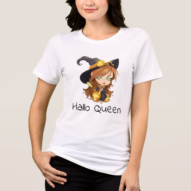 Camiseta Hallo Queen | Halloween (Frente)