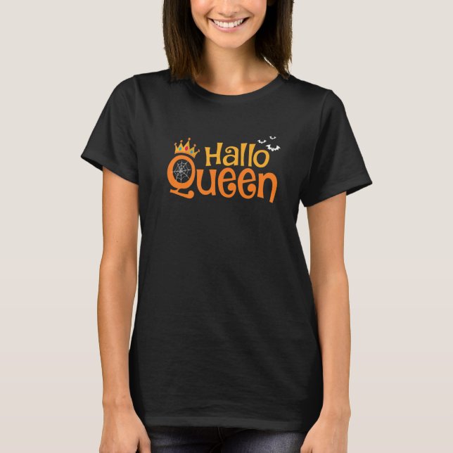 Camiseta Hallo Queen Halloween Queen Halloqueen (Frente)