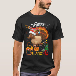 Camiseta Hallothanksmas Engraçados Papais noeis Turcos Pum
