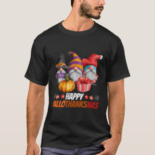 Camiseta Hallothanksmas Gnomos Feliz Hallowthanksmas Hallow
