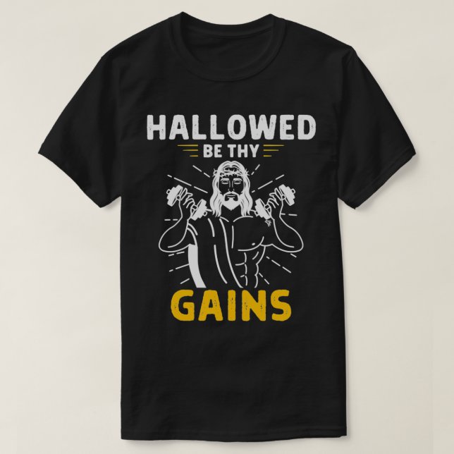 Camiseta Hallow Be Thains Engraçado (Frente do Design)