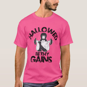 Camiseta Hallow Be Thains Gains Swole Jesus
